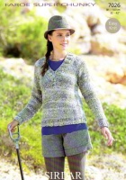 Knitting Pattern - Sirdar 7026 - Faroe Super Chunky - Sweater